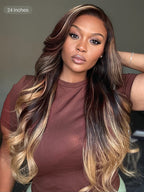 Luvme All-Day Comfort™ Wig 180% Density Sun-Kissed Blonde Ombre Highlight Loose Body Wave Glueless 7x6 Closure HD Lace Wig Pre-Cut Lace