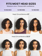Ready to Go Water Wave Short Curly Bob Wig Glueless Minimalist HD Lace Wig Pre-Cut Lace