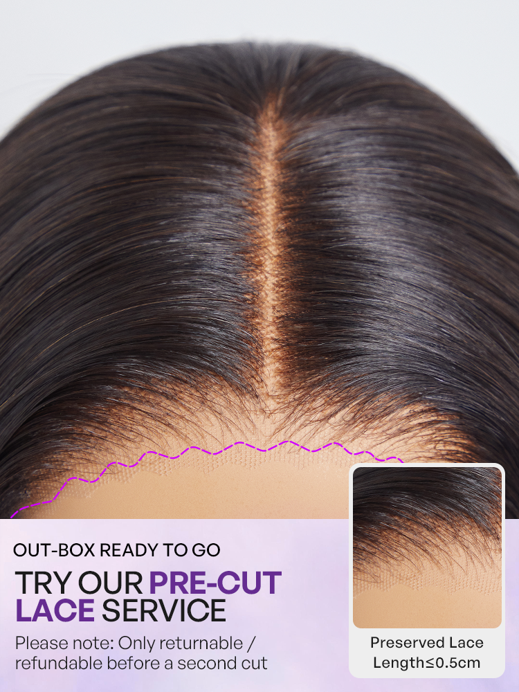 Effortless Elegance Copper Highlight / Natural Black Bouncy Curl Wig Minimalist HD Lace Glueless Wig Pre-Cut Lace