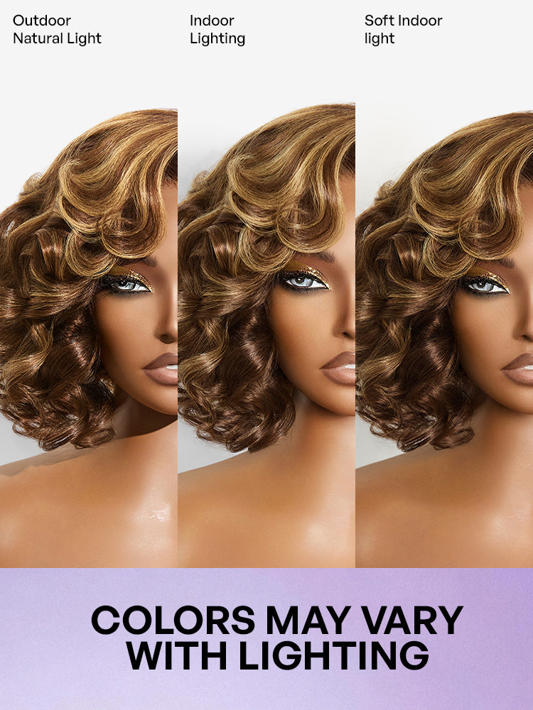Classic Old Money Honey Blonde Highlight Wavy Glueless Minimalist HD Lace Wig Pre-cut Lace