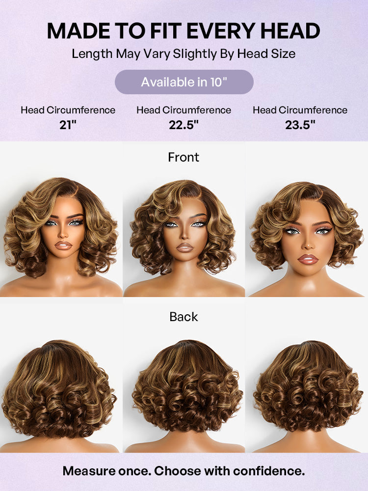 Classic Old Money Honey Blonde Highlight Wavy Glueless Minimalist HD Lace Wig Pre-cut Lace