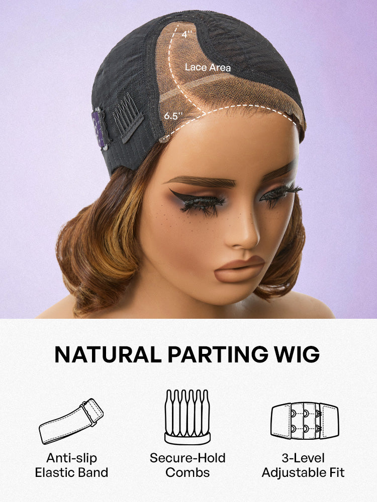 Classic Old Money Honey Blonde Highlight Wavy Glueless Minimalist HD Lace Wig Pre-cut Lace